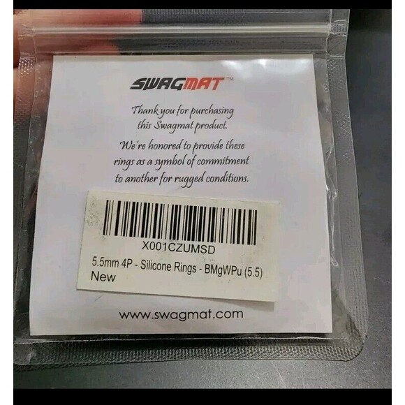 SWAGMAT SIZE 5.5 SILICONE BAND RINGS NEW IN PACK RUBBER COMFORT JEWELRY 4PK SET - Picture 4 of 6